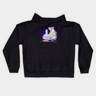 Rat with a magic potion. Starry sky. D20 Kids Hoodie